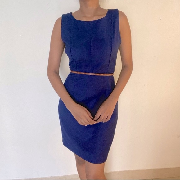 VanHeusen tailored formal or work wear dress in Navy - Picture 3 of 6